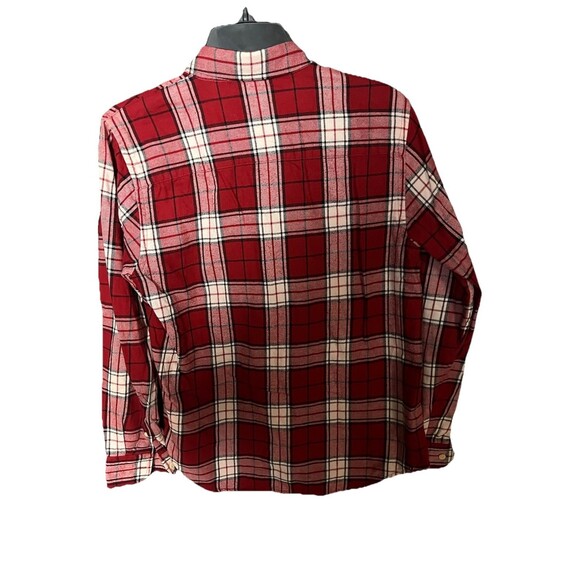 Polo Ralph Lauren Plaid Button Down Shirt Size Small Relaxed Fit Red Blue Preppy - Picture 3 of 3